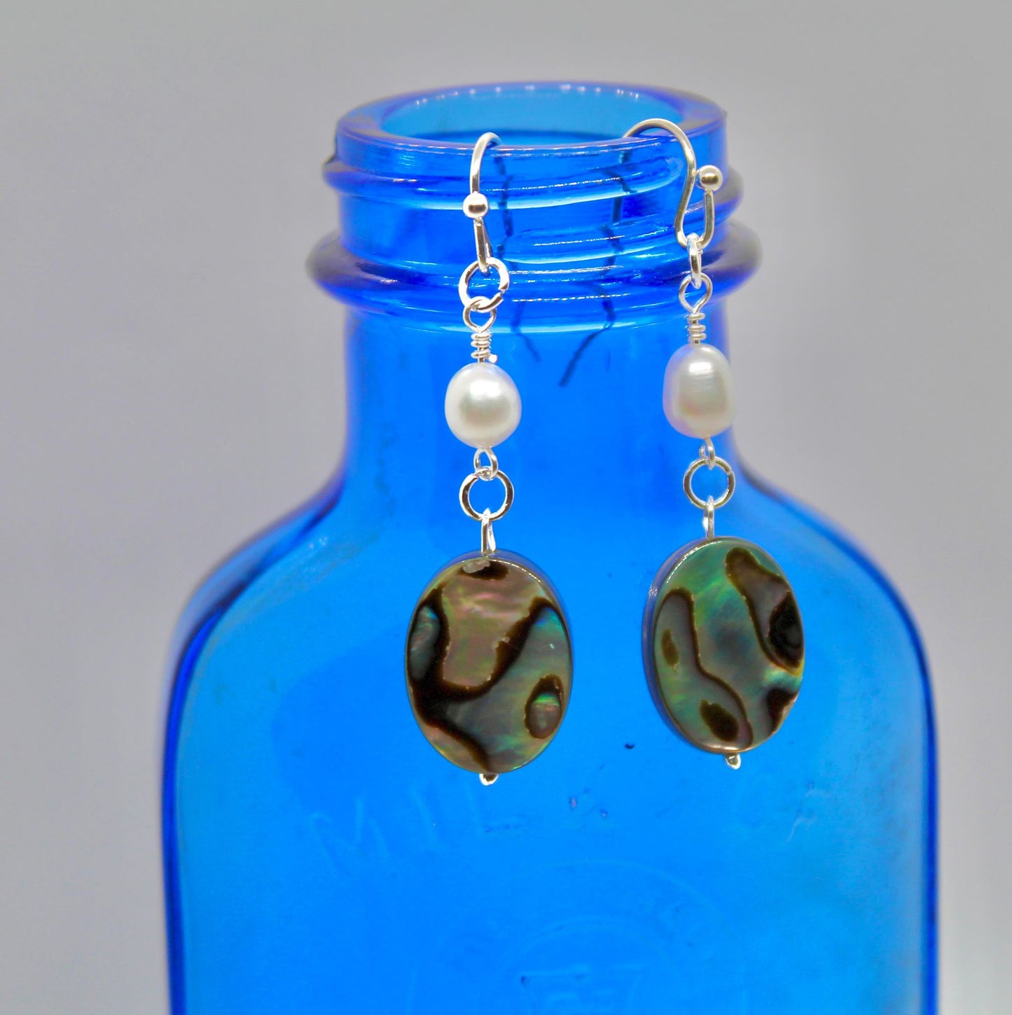 Abalone and Pearl Earrings