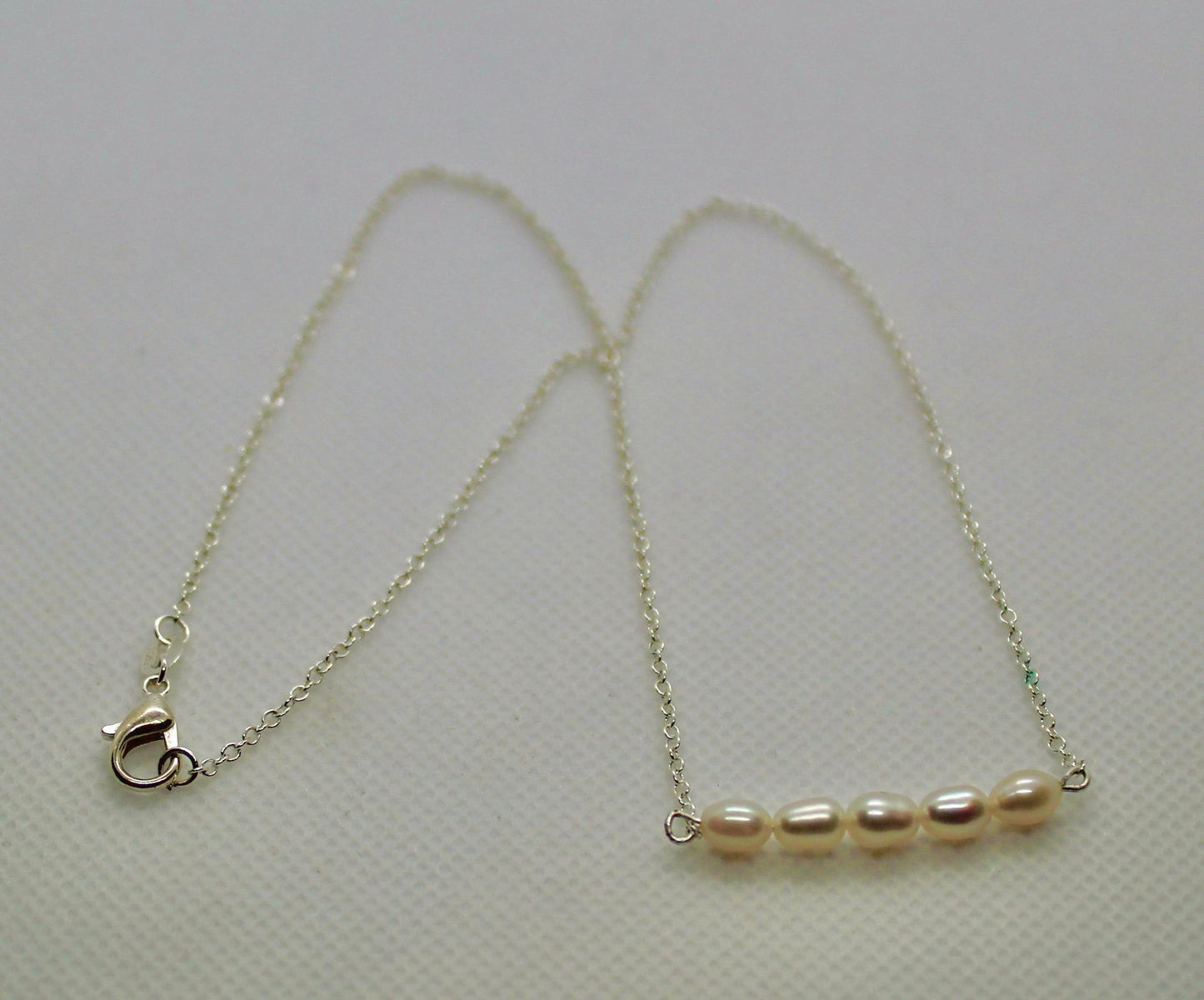 Dainty Freshwater Pearl Bar Necklace