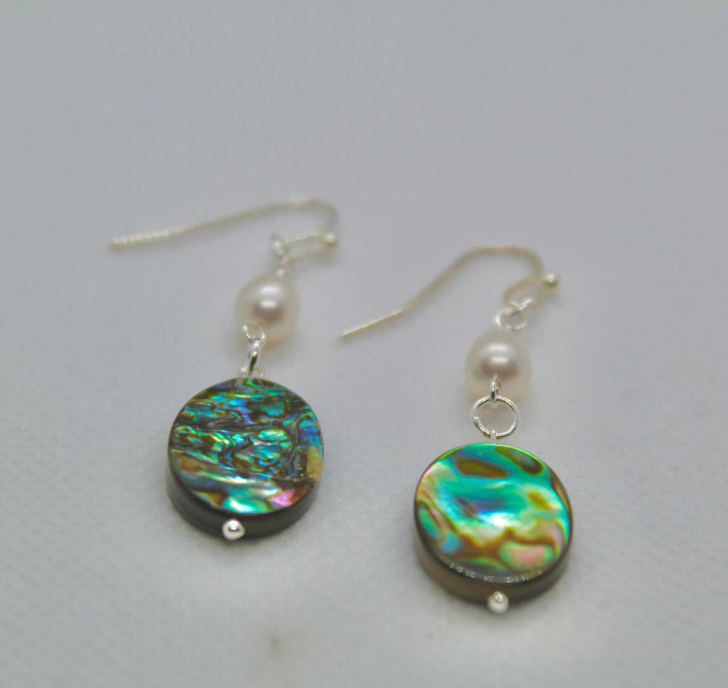 Abalone and Pearl Earrings