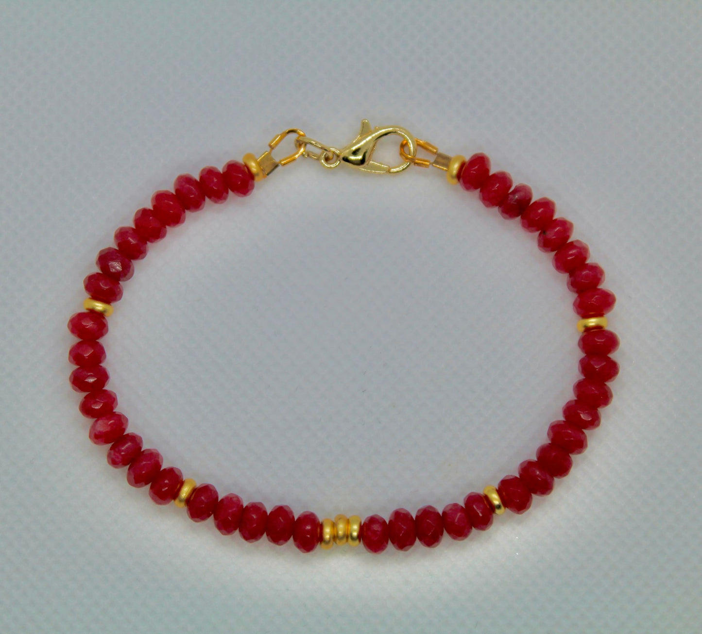 Delicate Garnet Beaded Bracelet