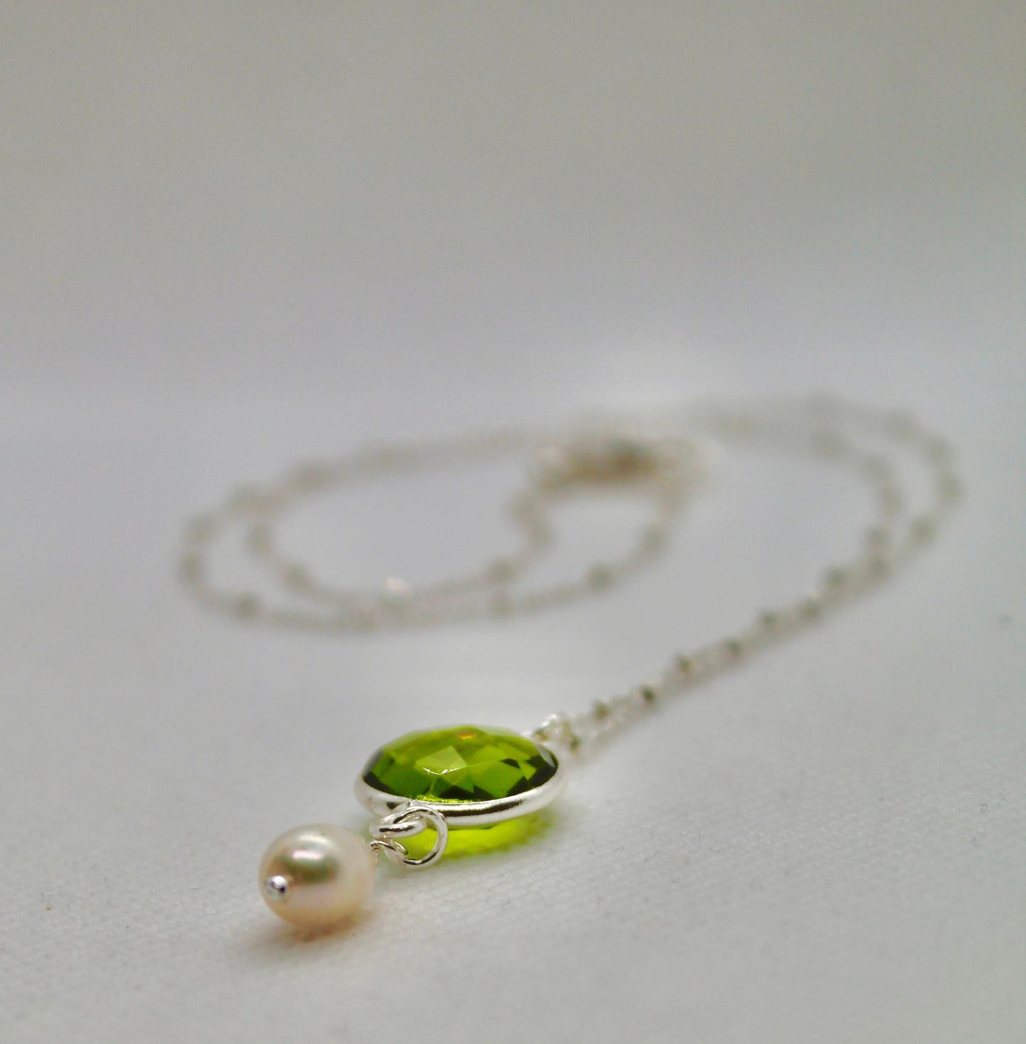 Peridot and Freshwater Pearl Necklace