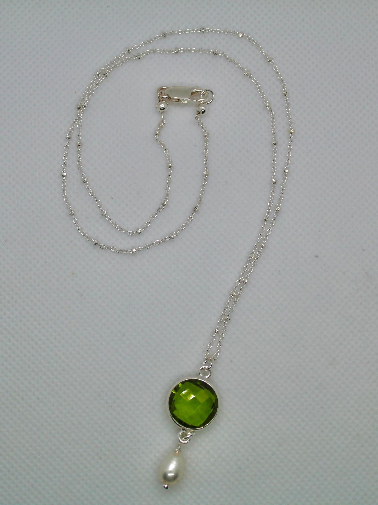 Peridot and Freshwater Pearl Necklace