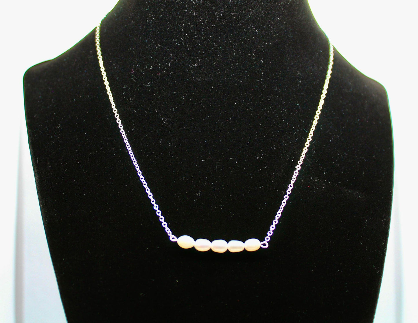 Dainty Freshwater Pearl Bar Necklace