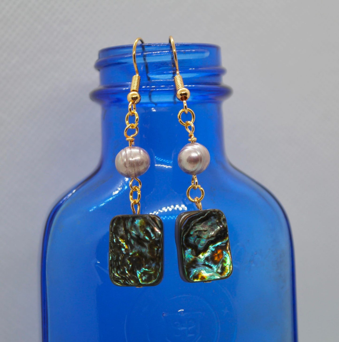 Abalone and Pearl Earrings