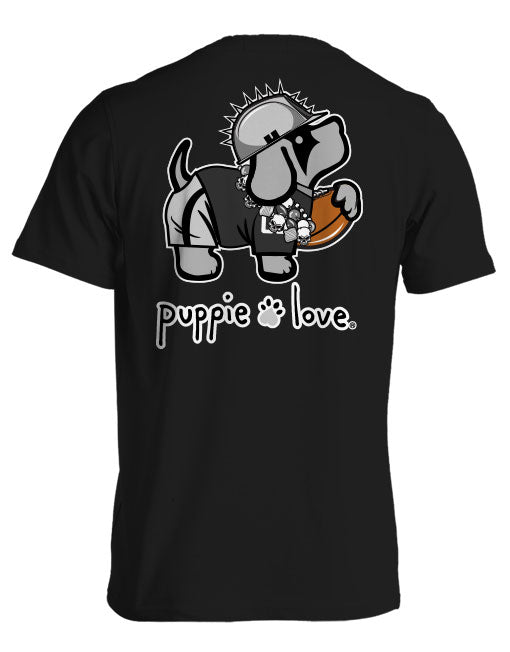 Puppie Love - Football Mascot - Black/Silver