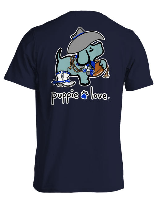 Puppie Love - Football Mascot - Blue/White