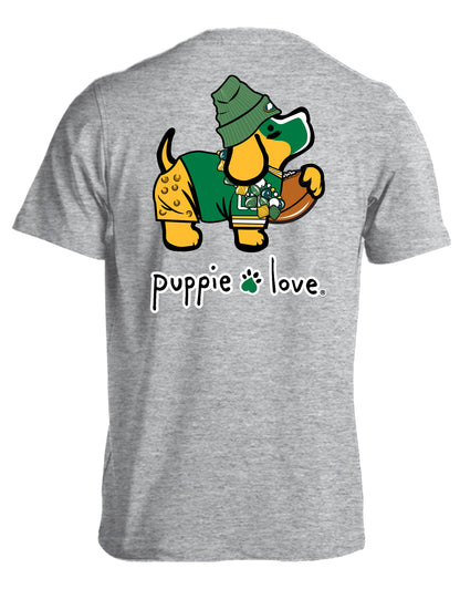 Puppie Love - Football Mascot - Green/Yellow