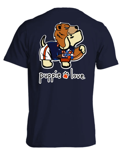 Puppie Love - Football Mascot - Orange/Navy