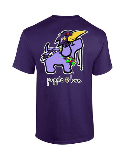 Puppie Love - Football Mascot - Purple