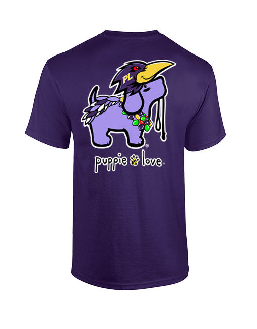 Puppie Love - Football Mascot - Purple