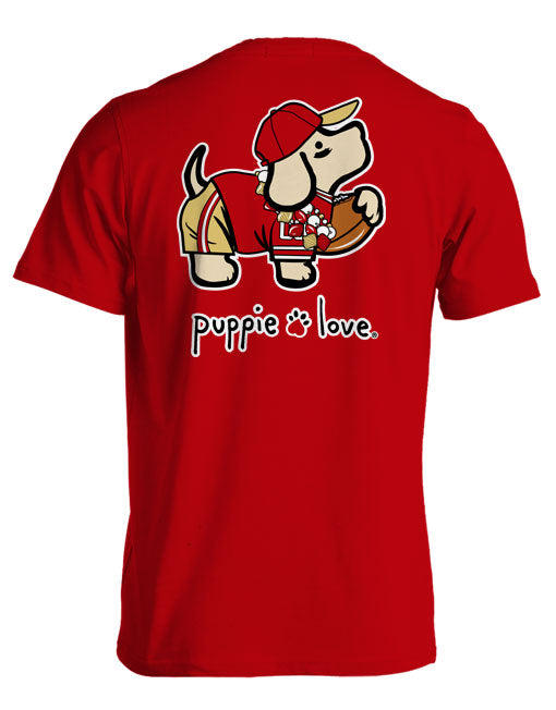 Puppie Love - Football Mascot - Red/Gold