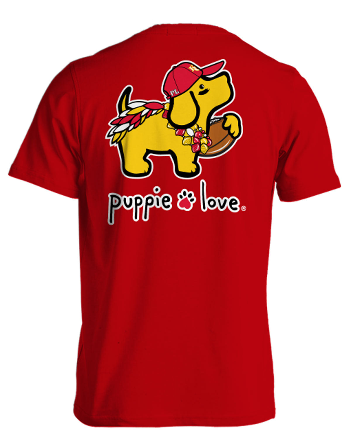 Puppie Love - Football Mascot - Red