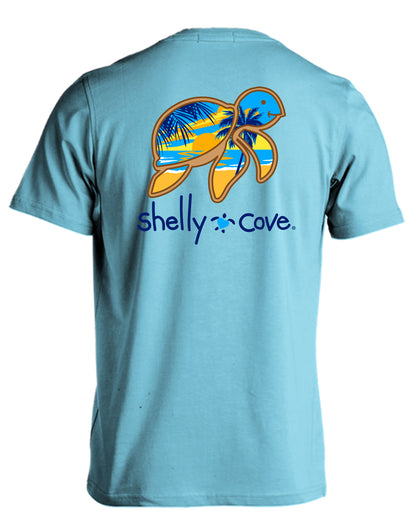 Shelly Cove - Sunset Turtle - short sleeve