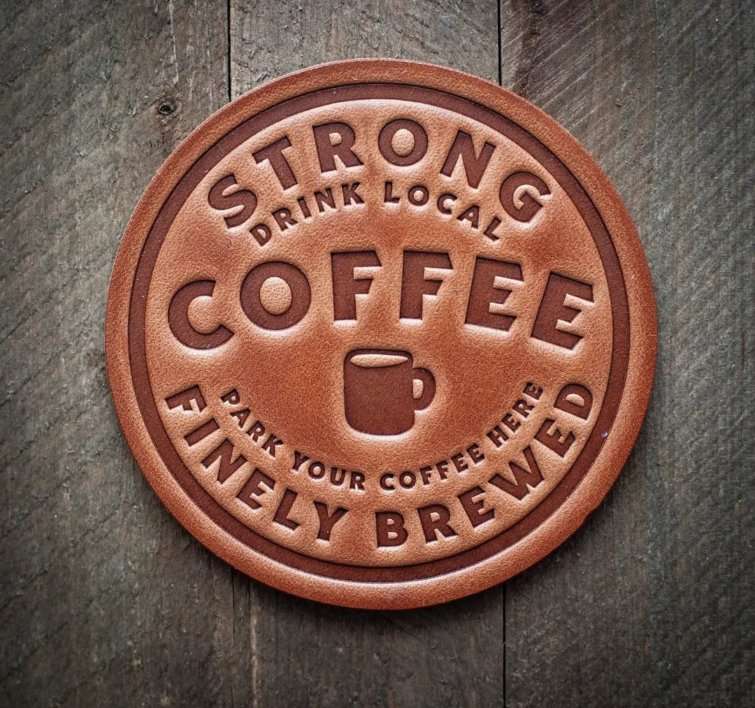 Leather coasters