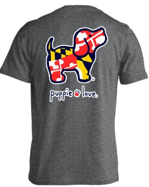 Puppie Love - Maryland Flag - Dog Shirt